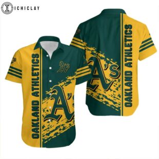 Oakland Athletics Bold Stripes Summer Hawaiian Shirt