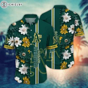 Oakland Athletics Daisy Charm Summer Hawaiian Shirt