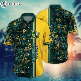 Oakland Athletics Golden Flora Summer Hawaiian Shirt