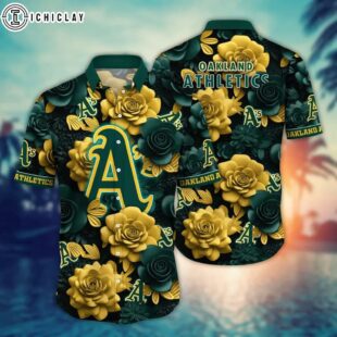 Oakland Athletics Golden Rose Summer Hawaiian Shirt