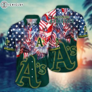 Oakland Athletics Stars and Stripes Summer Hawaiian Shirt