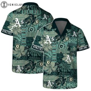 Oakland Athletics Tribal Patchwork Summer Hawaiian Shirt