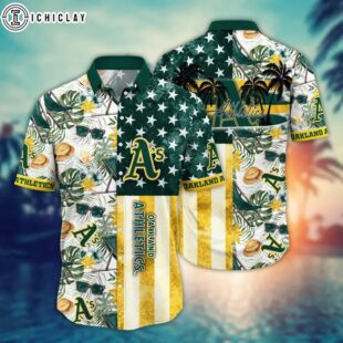 Oakland Athletics Tropical Flag Summer Hawaiian Shirt