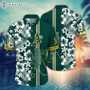Oakland Athletics Tropical Hibiscus Summer Hawaiian Shirt