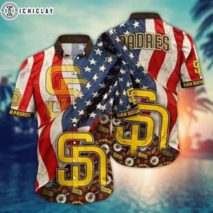 San Diego Padres Patriotic Pride Summer Hawaiian Shirt