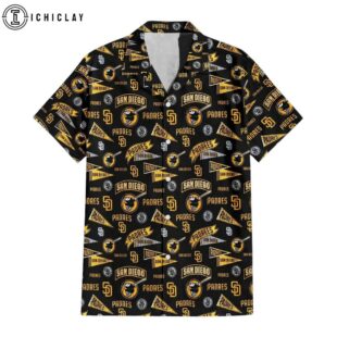 San Diego Padres Retro Banner Summer Hawaiian Shirt