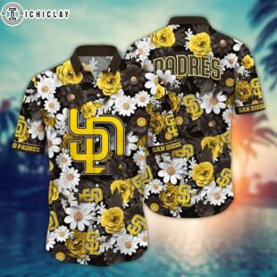 San Diego Padres Sunshine Blooms Summer Hawaiian Shirt