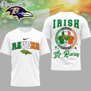 Baltimore Ravens NFL Irish Fan 3D Shirt For Fans
