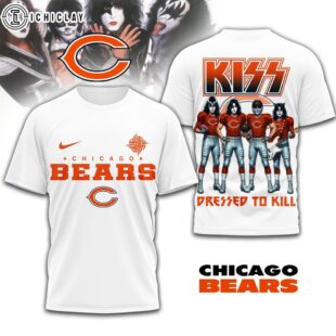 Chicago Bears NFL Dressed to Kill Kiss Band 3D T-Shirt For Fans