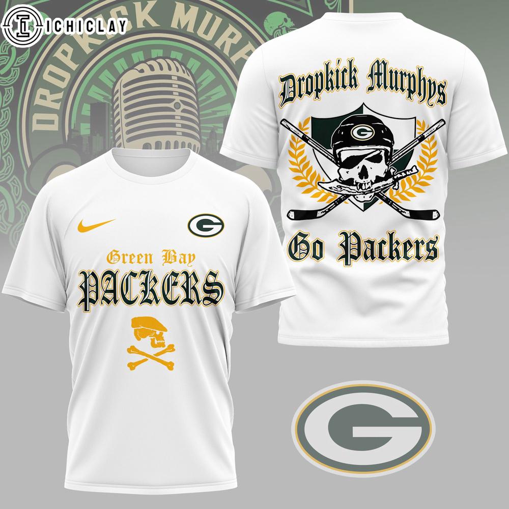 Green Bay Packers NFL Dropkick Murphys 3D T-Shirt For Fans Green Bay Packers NFL Dropkick Murphys 3D T-Shirt For Fans
