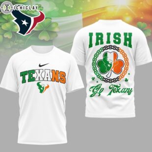 Houston Texans NFL Irish Fan 3D Shirt For Fans