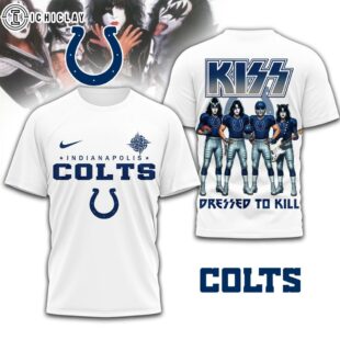 Indianapolis Colts NFL Dressed to Kill Kiss Band 3D T-Shirt For Fans