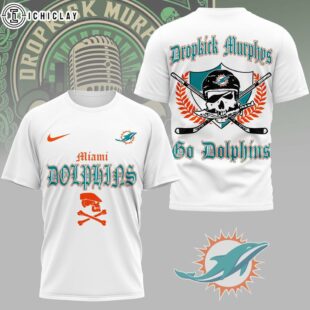 Miami Dolphins NFL Dropkick Murphys 3D T-Shirt For Fans