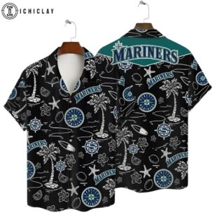 Seattle Mariners Ocean Palms Summer Hawaiian Shirt