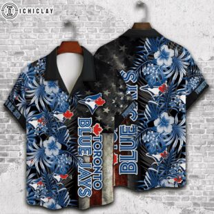 Toronto Blue Jays Stars & Stripes Summer Hawaiian Shirt