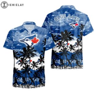 Toronto Blue Jays Sunset Palms Summer Hawaiian Shirt