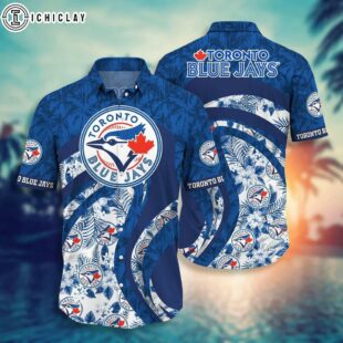 Toronto Blue Jays Tropical Waves Summer Hawaiian Shirt