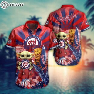 Washington Nationals Baby Yoda Summer Hawaiian Shirt