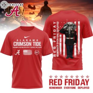 Alabama Crimson Tide NCAA Remember Everyone Deployed 3D T-Shirt
