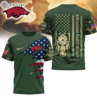 Arkansas Razorbacks NCAA Veteran 3D T-Shirt