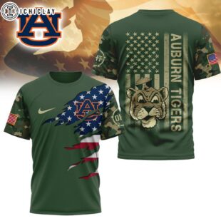Auburn Tigers NCAA Veteran 3D T-Shirt
