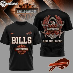 Buffalo Bills NFL 122 Year Harley Davidson 3D T-Shirt For Fans
