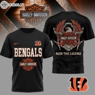 Cincinnati Bengals NFL 122 Year Harley Davidson 3D T-Shirt For Fans