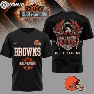 Cleveland Browns NFL 122 Year Harley Davidson 3D T-Shirt For Fans