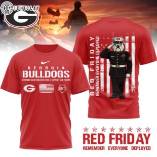 Georgia Bulldogs NCAA Remember Everyone Deployed 3D T-Shirt
