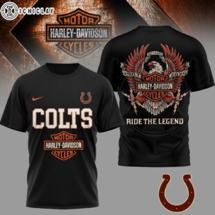 Indianapolis Colts NFL 122 Year Harley Davidson 3D T-Shirt For Fans