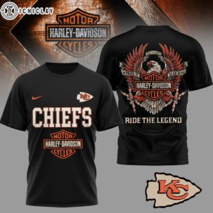 Kansas City Chiefs NFL 122 Year Harley Davidson 3D T-Shirt For Fans