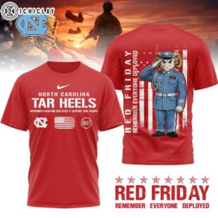 North Carolina Tar Heels NCAA Remember Everyone Deployed 3D T-Shirt