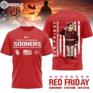 Oklahoma Sooners NCAA Remember Everyone Deployed 3D T-Shirt