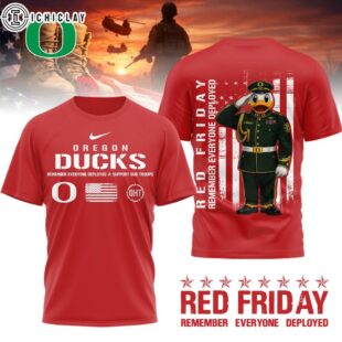 Oregon Ducks NCAA Remember Everyone Deployed 3D T-Shirt