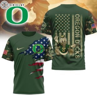Oregon Ducks NCAA Veteran 3D T-Shirt