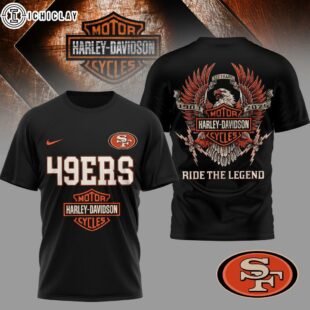San Francisco 49ers NFL 122 Year Harley Davidson 3D T-Shirt For Fans