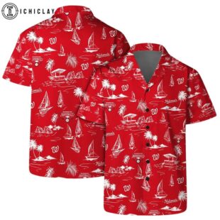 Washington Nationals Capital Tropics Summer Hawaiian Shirt