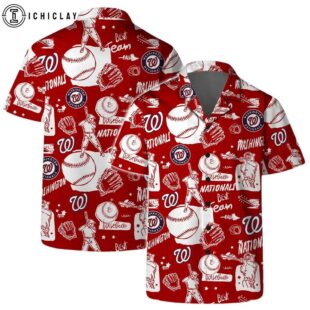 Washington Nationals Coastal Escape Summer Hawaiian Shirt