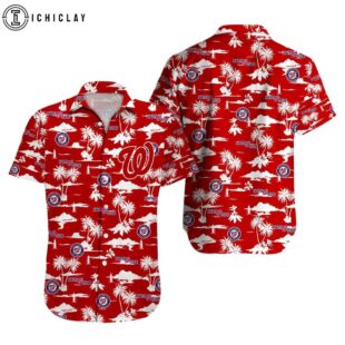 Washington Nationals DC Sunset Paradise Summer Hawaiian Shirt