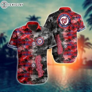 Washington Nationals Island Getaway Summer Hawaiian Shirt
