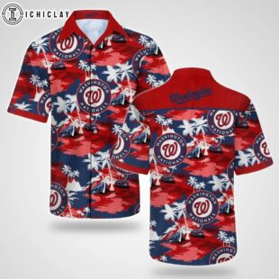Washington Nationals Ocean Breeze Summer Hawaiian Shirt