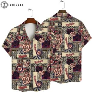 Washington Nationals Summer Breeze Summer Hawaiian Shirt