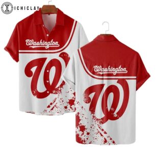Washington Nationals Sunset Palms Summer Hawaiian Shirt