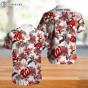 Washington Nationals Sunset Waves Summer Hawaiian Shirt