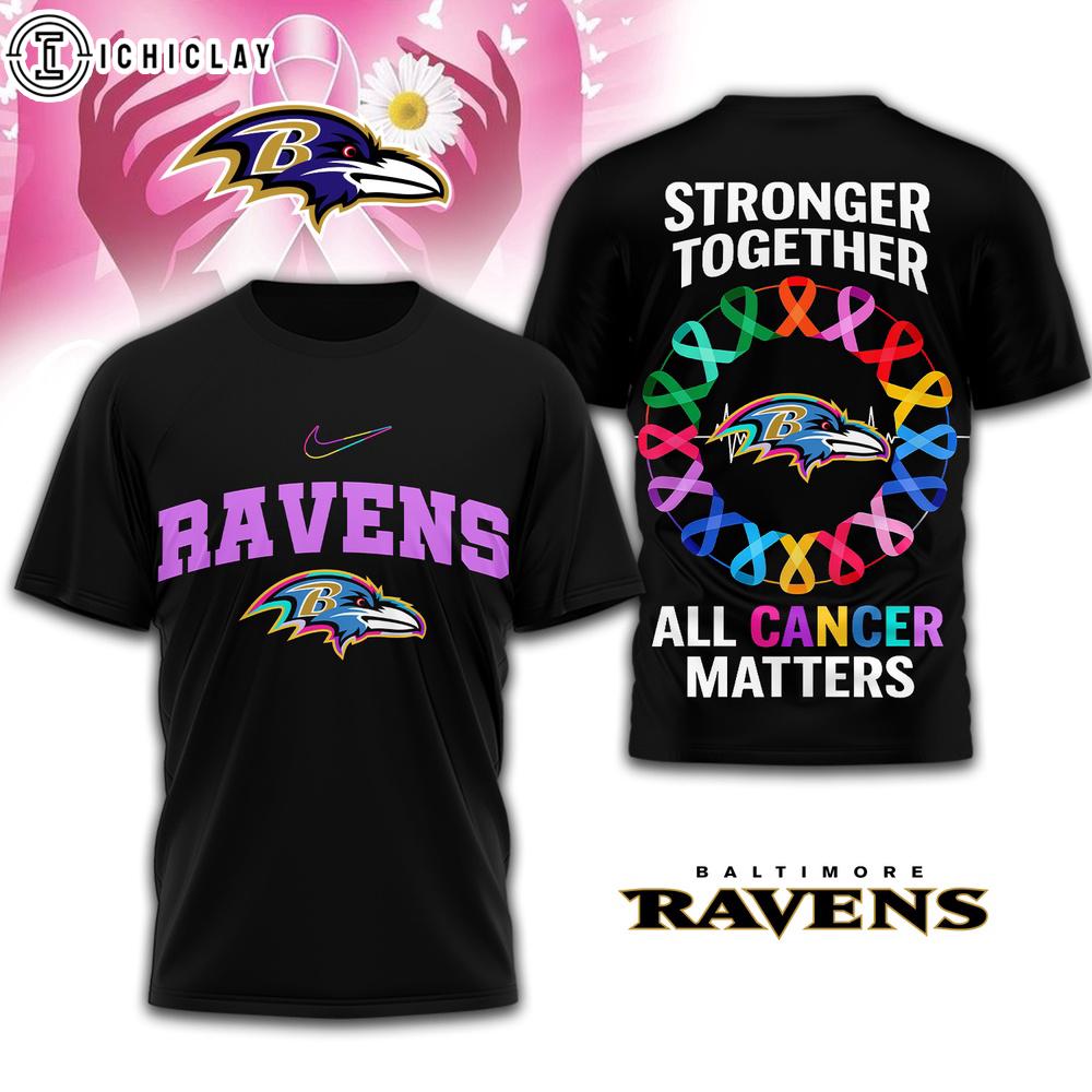 Baltimore Ravens NFL Stronger Together 3D T-Shirt Baltimore Ravens NFL Stronger Together 3D T-Shirt