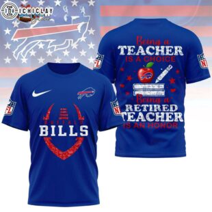 Buffalo Bills Retired Teacher All Over Print Shirt