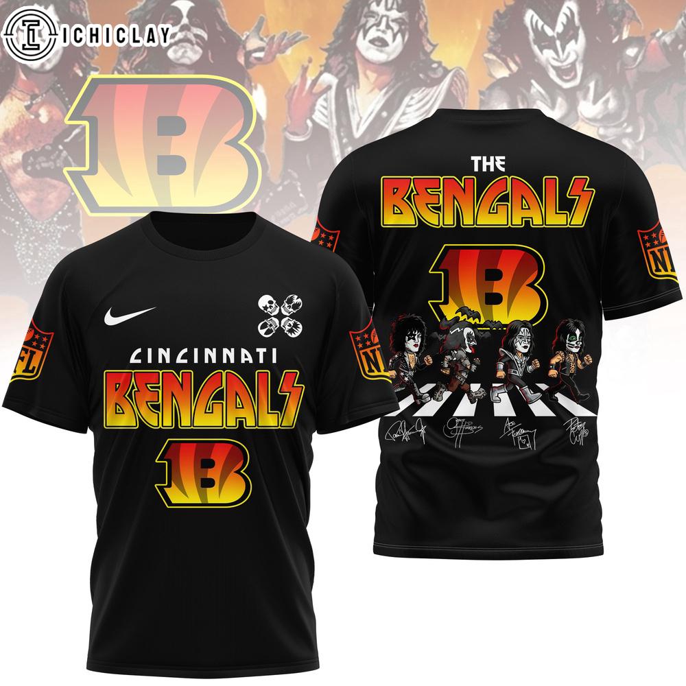 Cincinnati Bengals NFL Rock and Roll All Nite 3D T-Shirt Cincinnati Bengals NFL Rock and Roll All Nite 3D T-Shirt