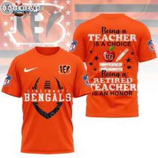 Cincinnati Bengals Retired Teacher All Over Print Shirt