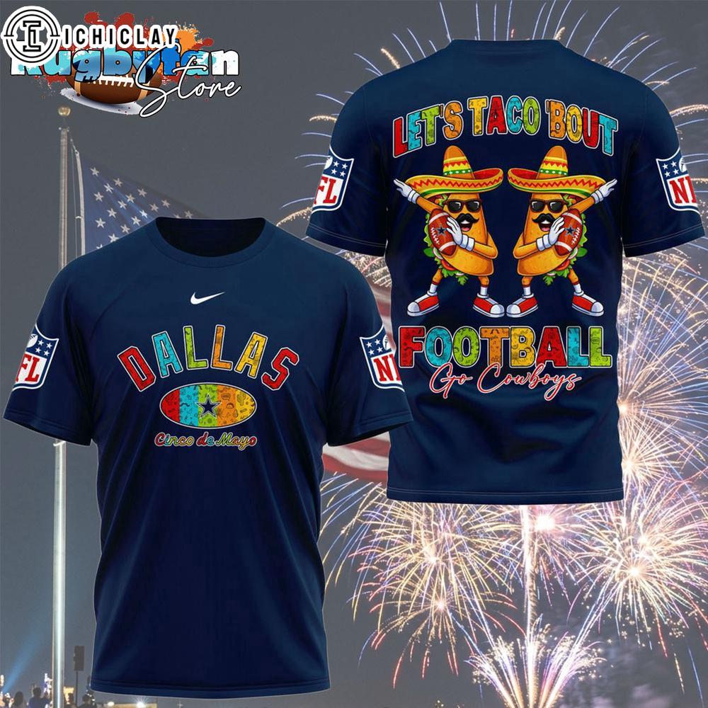 Dallas Cowboys 2026 NFL Taco Cinco De Mayo All Over Print Shirt Dallas Cowboys 2026 NFL Taco Cinco De Mayo All Over Print Shirt