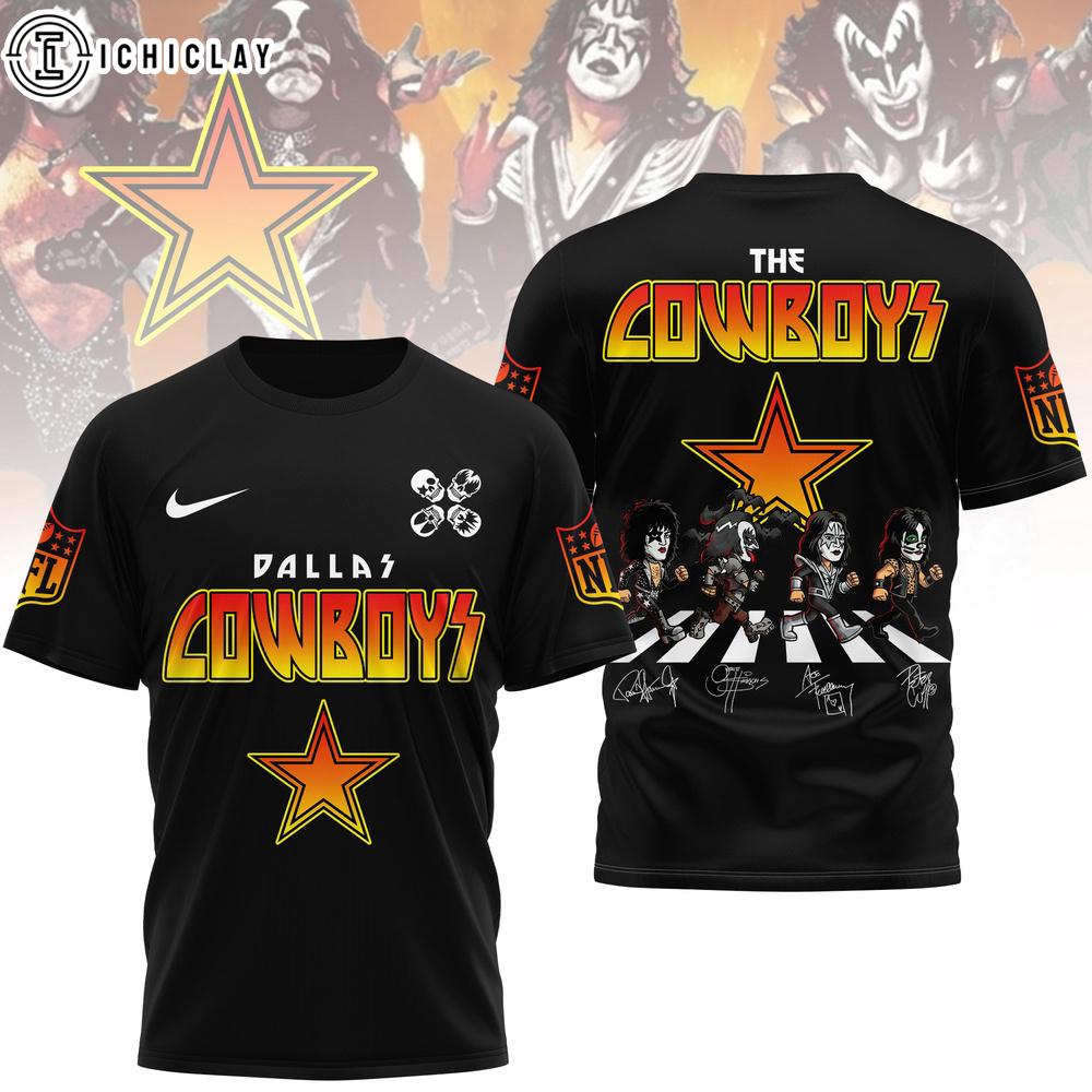 Dallas Cowboys NFL Rock and Roll All Nite 3D T-Shirt Dallas Cowboys NFL Rock and Roll All Nite 3D T-Shirt